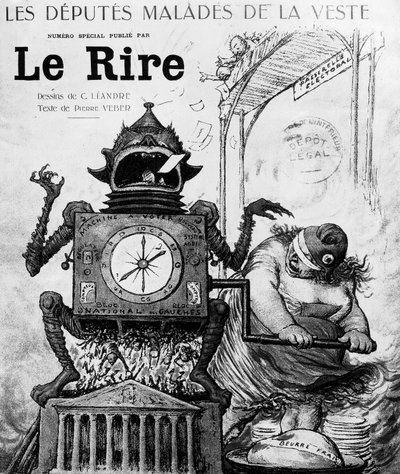 Caricatura de Charles Leandre sobre las elecciones generales de 1924, publicada en el periódico Le Rire el 19 de enero de Charles Leandre
