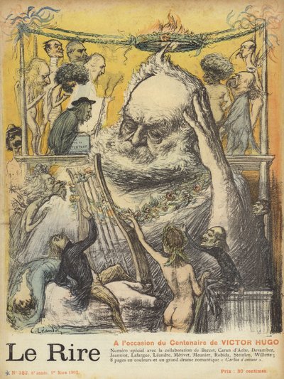 Centenario del nacimiento de Victor Hugo, ilustración para Le Rire de Charles Leandre
