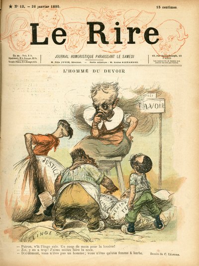 Portada de "Le Lire", Satírico en Colores de Charles Leandre