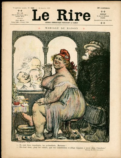 Portada de "The Laughs", Satírico en Colores de Charles Leandre