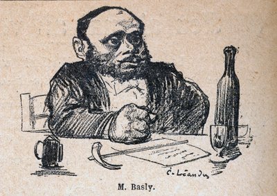Emile Basly (1835-1928), diputado de París - grabado en 