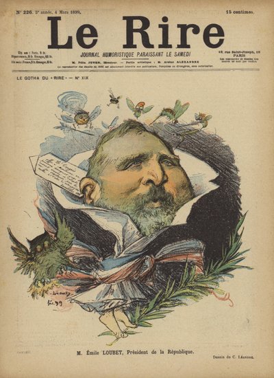 Emile Loubet, Ilustración para Le Rire de Charles Leandre