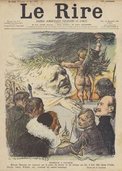 Homenaje a Honoré Daumier, Ilustración para Le Rire de Charles Leandre