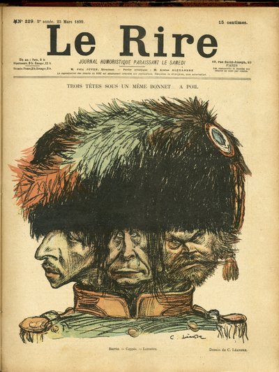 Ilustración de Charles Leandre (1862-1934) para la portada de Le Rire de Charles Leandre