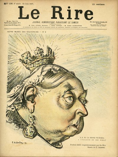 Ilustración de Charles Leandre (1862-1934) para la portada de Le Rire de Charles Leandre
