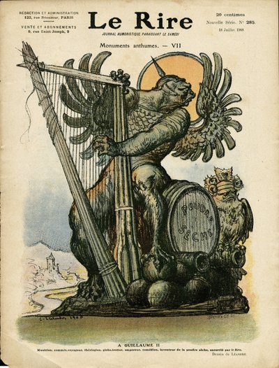 Ilustración de Charles Leandre (1862-1934) para la portada de Le Rire de Charles Leandre