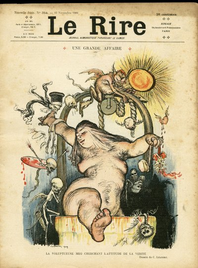 Ilustración de Charles Leandre (1862-1934) para la portada de Le Rire de Charles Leandre