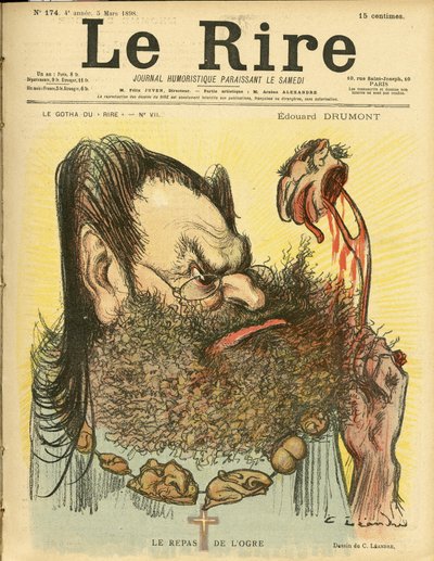 Ilustración de Charles Leandre (1862-1934) para la portada de Le Rire de Charles Leandre