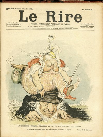 Ilustración de Charles Leandre para la portada de Le Rire de Charles Leandre