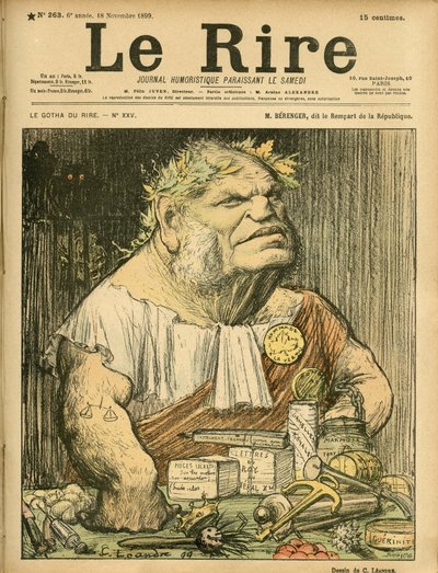 Ilustración de Charles Leandre (1862-1934) para la portada de Le Rire, No. 263 de Charles Leandre