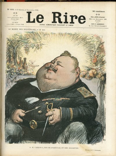 Ilustración de Charles Leandre (1862-1934) para la portada de Le Rire, No. 418 de Charles Leandre