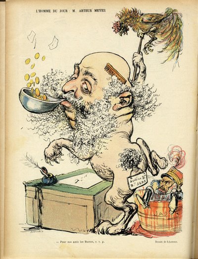 Ilustración de Charles Leandre en Le Rire, 09/04/04 - Antisemitismo, Plata - Meyer Arthur de Charles Leandre