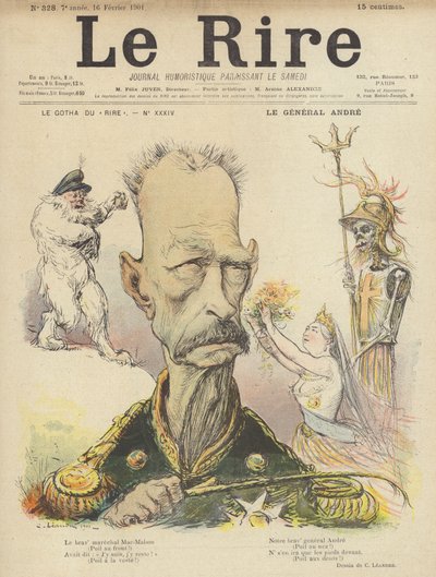 El General André, Ilustración para Le Rire de Charles Leandre