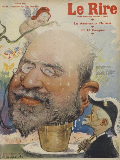 Leon Bourgeois, político francés. Ilustración para Le Rire de Charles Leandre