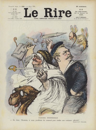 Fantasía ministerial. Ilustración para Le Rire de Charles Leandre
