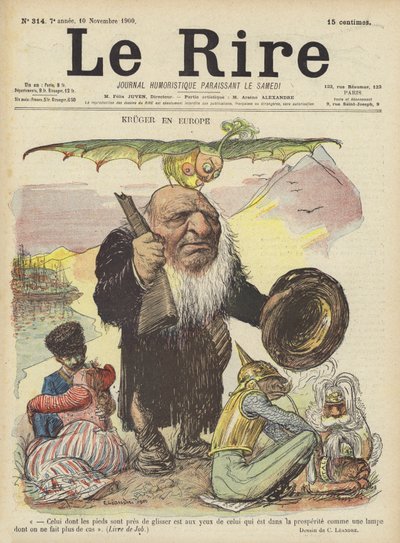 Paul Kruger, Ilustración para Le Rire de Charles Leandre