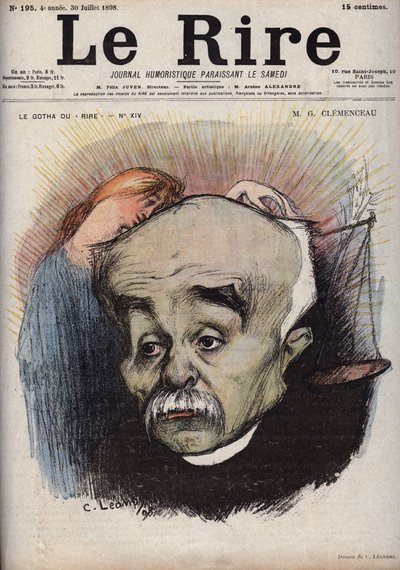 Retrato de Georges Clemenceau (1841-1929) - la balanza se refiere al periódico 