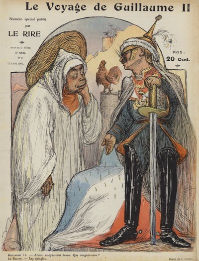 El viaje de Guillermo II. Ilustración para Le Rire de Charles Leandre