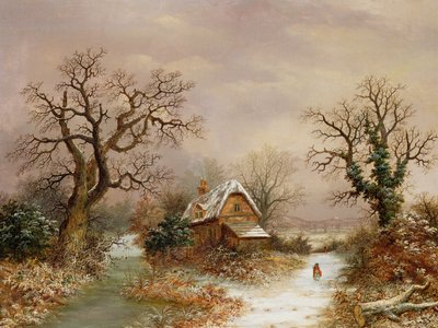 Caperucita Roja en la nieve, siglo XIX de Charles Leaver