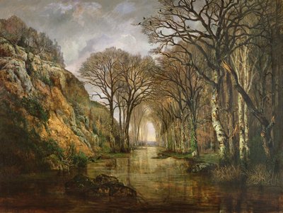El Erdre, invierno, 1857 de Charles Leroux