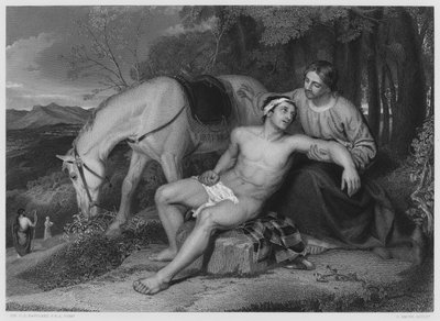 El buen samaritano, del cuadro en la Colección Real de Charles Lock (after) Eastlake