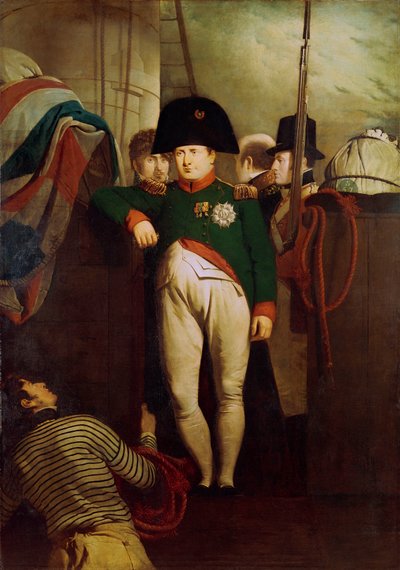 Napoleón Bonaparte a bordo del "Belerofonte" en Plymouth Sound de Charles Lock Eastlake