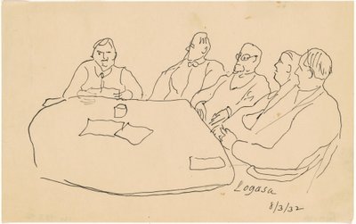 Hombres en una Mesa de Charles Logasa