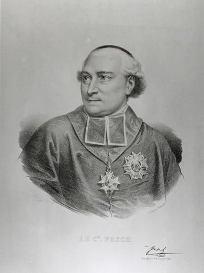 Retrato del Cardenal Joseph Fesch (1763-1839) grabado por François Seraphin Delpech (1778-1825) de Charles Louis (after) Bazin