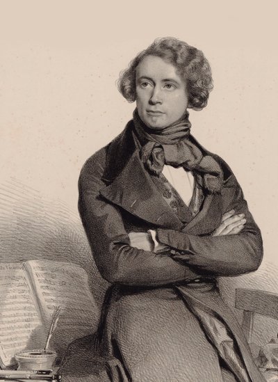 Retrato del violonchelista y compositor Adrien-François Servais 1807-1866 de Charles Louis Baugniet