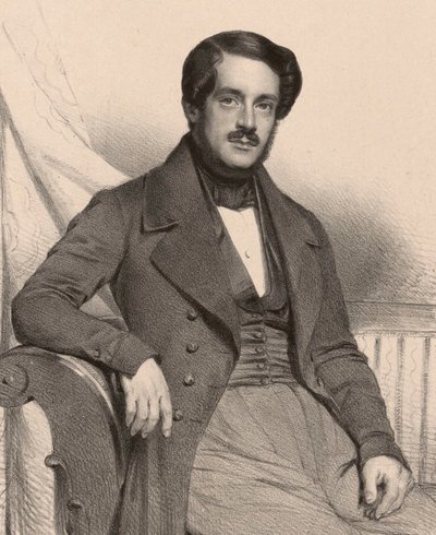 Retrato del compositor Francesco Masini 1804-1863, 1837 de Charles Louis Baugniet