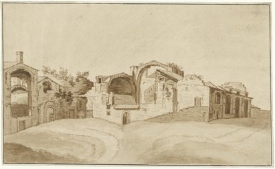 Vista de las Termas de Diocleciano en Roma de Charles Louis Clerisseau