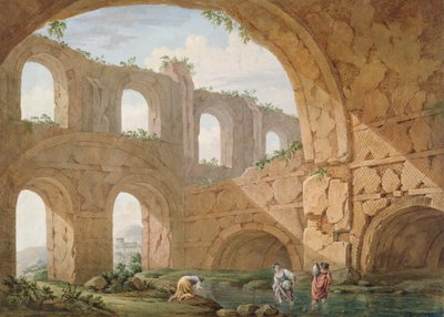 Villa de Adriano, cerca de Tívoli de Charles Louis Clerisseau