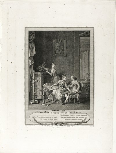 La ocupación, de Monument du Costume Physique et Moral de la fin du Dix-huitième siècle de Charles Louis Lingée