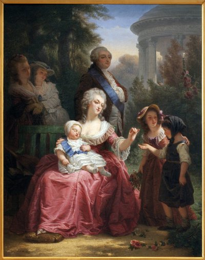 La familia real francesa en Trianon de Charles Louis Lucien Muller