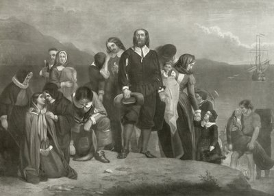 El desembarco de los Padres Peregrinos en América, 1620 de Charles Lucy
