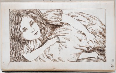 Sra. Agregar. 46700, f.20 Alicia en la casa del conejo blanco, ilustración de 