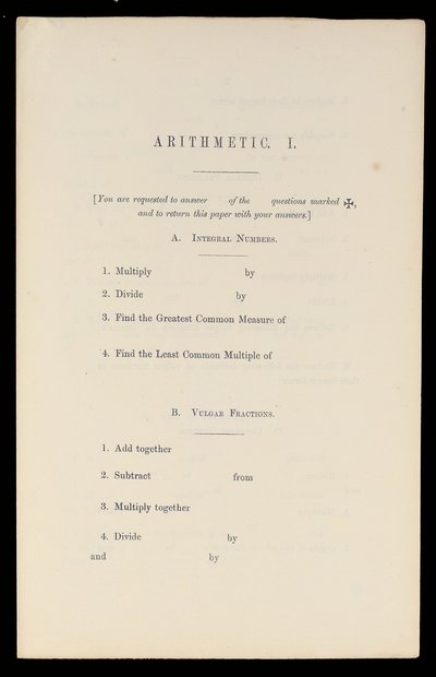 Aritmética, Oxford University Press, c.1870 de Charles Lutwidge Dodgson