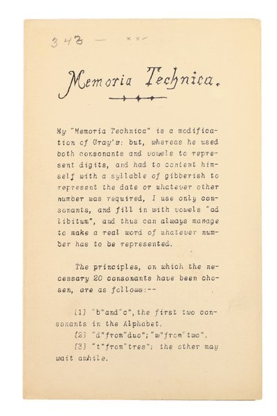 Memoria Técnica, Oxford de Charles Lutwidge Dodgson