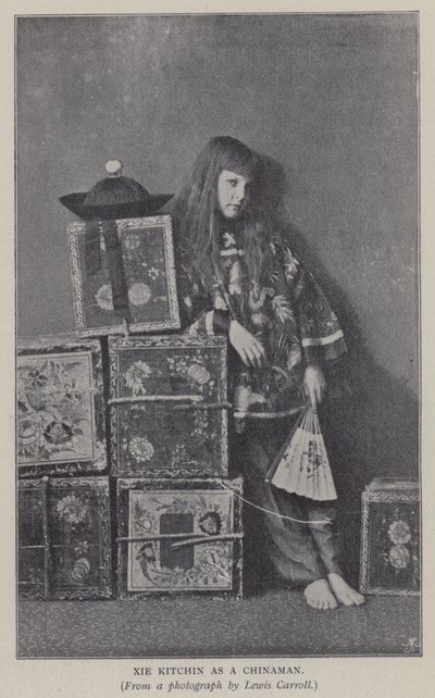 Xie Kitchin como un chino (foto en blanco y negro) de Charles Lutwidge Dodgson