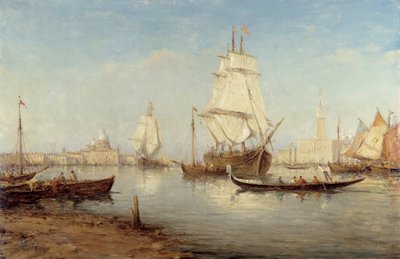 Galeones y góndolas en la dársena de San Marcos (San Marcos a Venecia) Pintura de Charles Malfroy (1862-1918) Mención obligatoria: Colección Fundación Saludos de Provenza, Marsella de Charles Malfroy