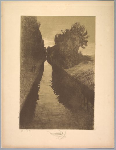 Suite de Paisajes: Paisaje, Placa 1, Remarque, Un Pez, 1892-1893 de Charles Marie Dulac