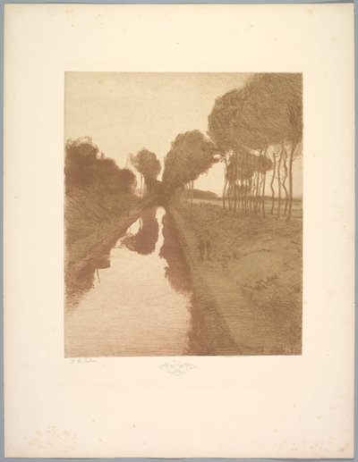 Suite de Paisajes: Paisaje, Lámina 3, Nota, Murciélago de Charles Marie Dulac