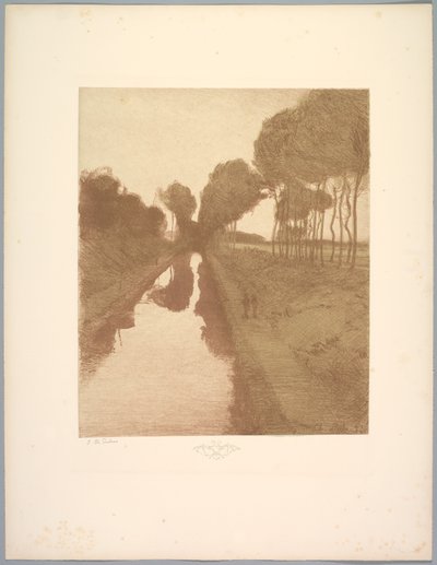 Suite de Paisajes: Paisaje, Placa 3, Remarque, Murciélago, 1892-1893 de Charles Marie Dulac