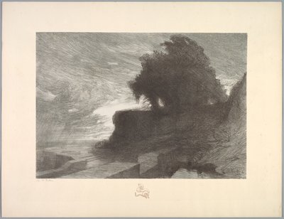 Suite de Paisajes: Paisaje, Lámina 4, Nota, Serpiente de Charles Marie Dulac