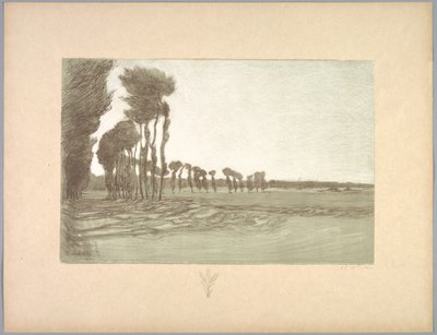 Suite de Paysages: Paisaje, Lámina 5, Remarque, Tres tallos de trigo de Charles Marie Dulac