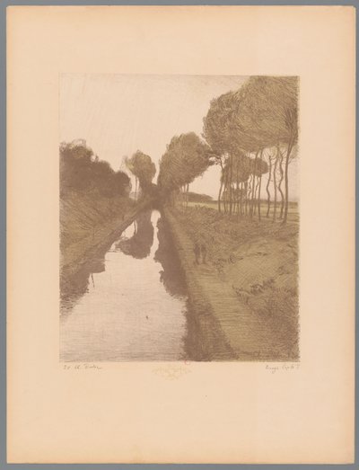 Dos caminantes a lo largo de un canal
Paisajes (título de la serie)
Suite des Paysages (título de la serie) de Charles Marie Dulac