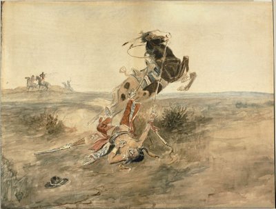 Guerrero indio caído de Charles Marion Russell