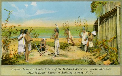 Exposición india iroquesa, Museo Estatal, Albany de Charles Marion Russell