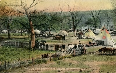 Campamento indio Osage, Oklahoma de Charles Marion Russell