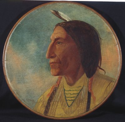 Retrato del Jefe Wolf Robe, 1892 de Charles Marion Russell
